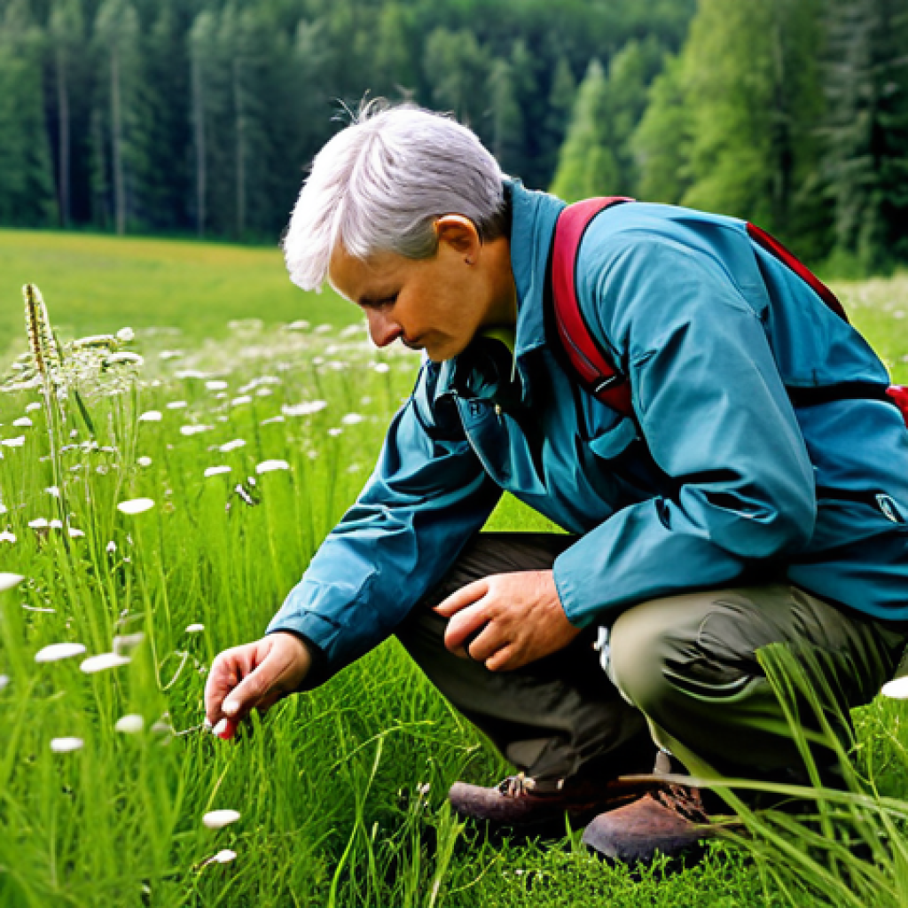Field Biologist at Work**
"A professional biologist, fully clothed in appropriate field attire (hiking boots, cargo pants, field jacket), meticulously documenting plant species in a lush meadow in the Barycz Valley, Poland. Natural lighting, perfect anatomy, correct proportions, well-formed hands, proper finger count, safe for work, appropriate content, family-friendly, professional photography, high quality."
**