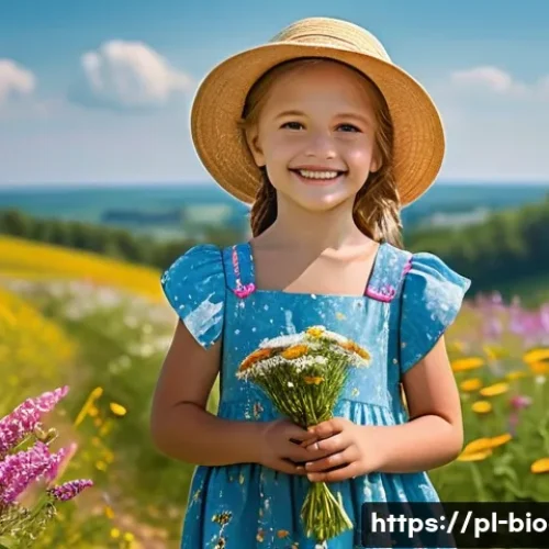 Home 26 생물다양성 보전 직무 관련 전공 - **A young girl (around 7 years old) wearing a colorful sundress and a sunhat, playing in a field of ...