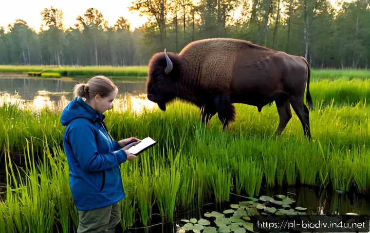 Home 17 생물다양성 보전 업무 분석 사례 - Photorealistic biodiversity conservation fieldwork in Poland’s Białowieża Forest, a Polish ecologist...